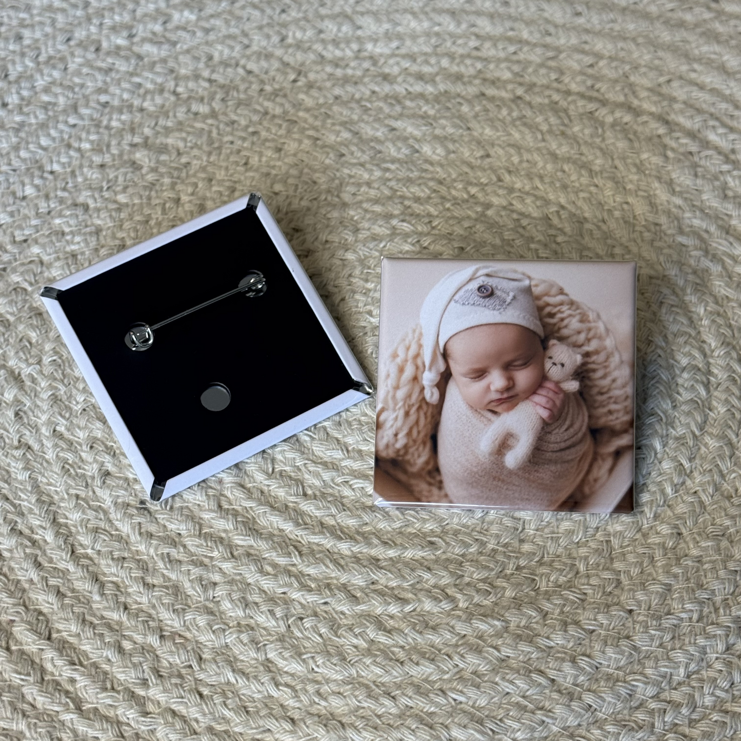 Custom Square Photo Buttons/Pins