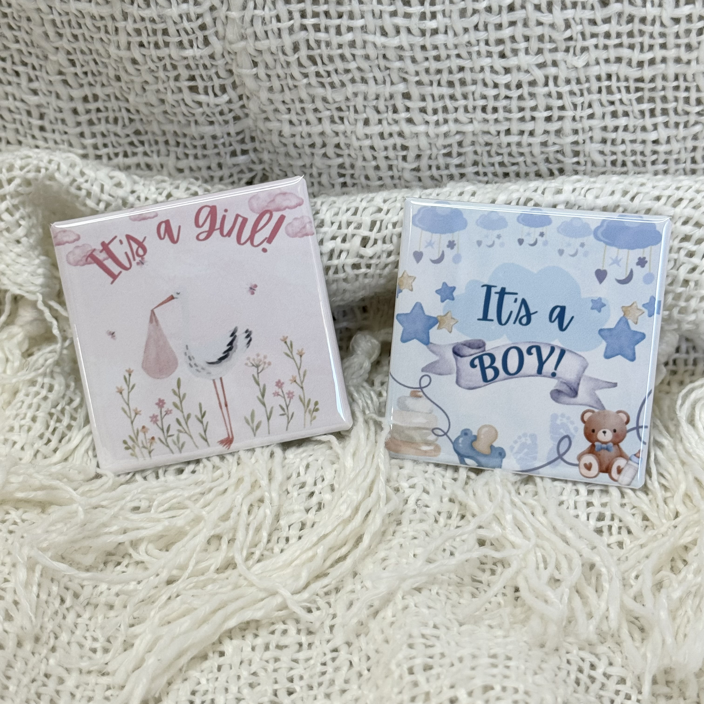 Custom Square Photo Buttons/Pins