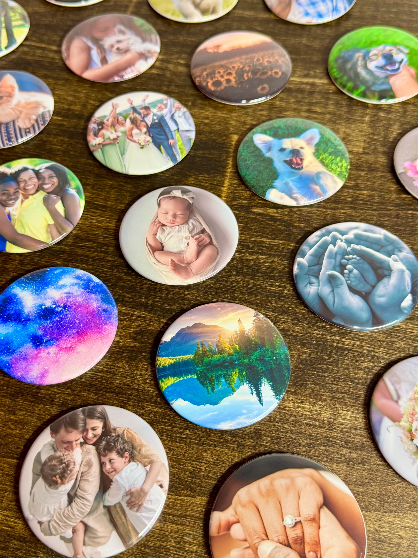 Round Custom Photo Magnets