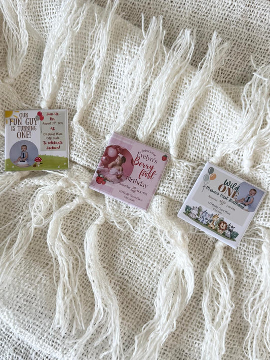 1st Birthday Invitation Magnets