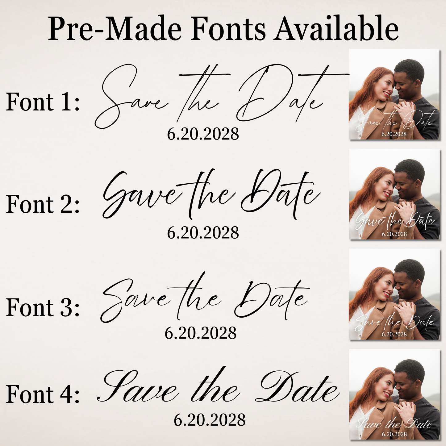 Save the Date Custom Photo Magnets