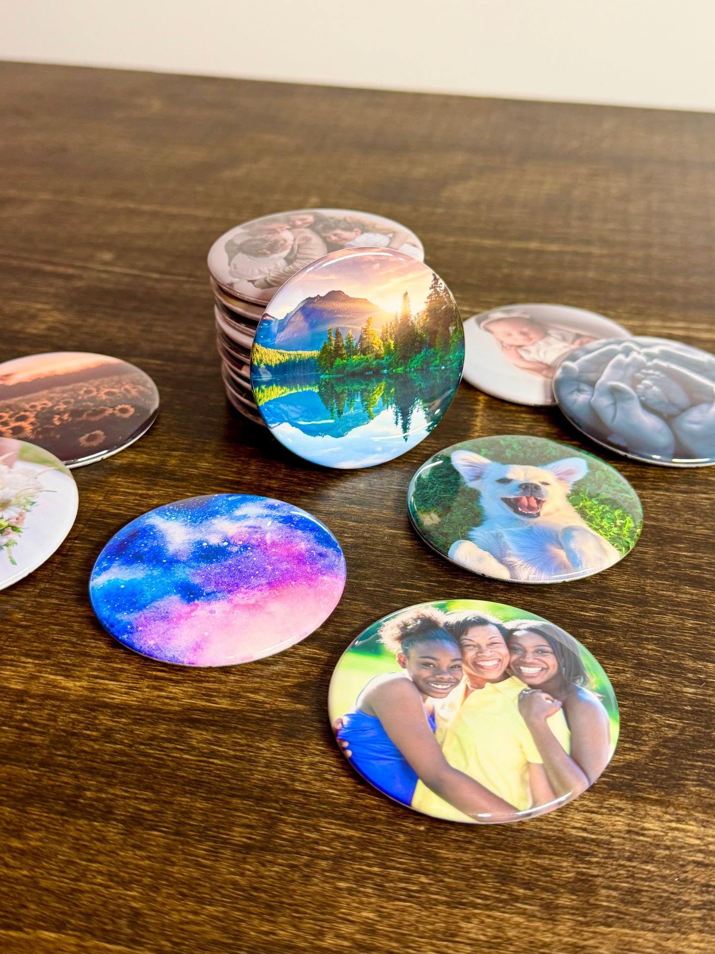 Round Custom Photo Magnets