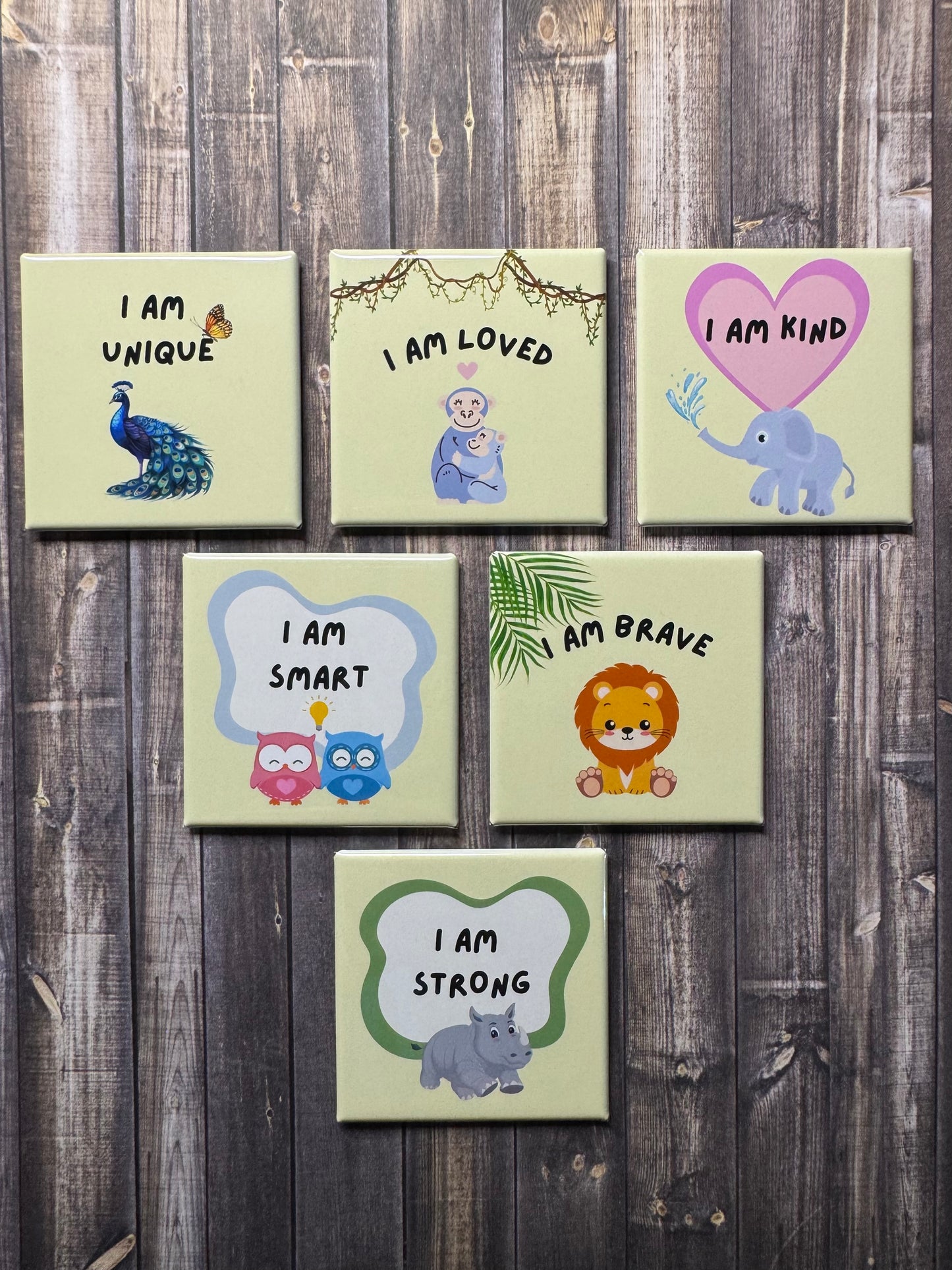 Positive Affirmation Magnet Set For Kids (Set of 6 Magnets)
