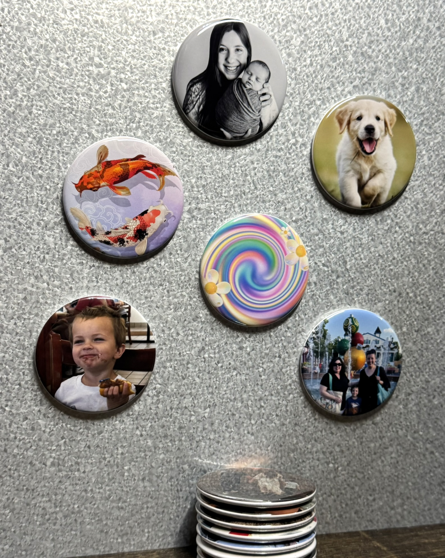 Custom Circle Photo Magnets