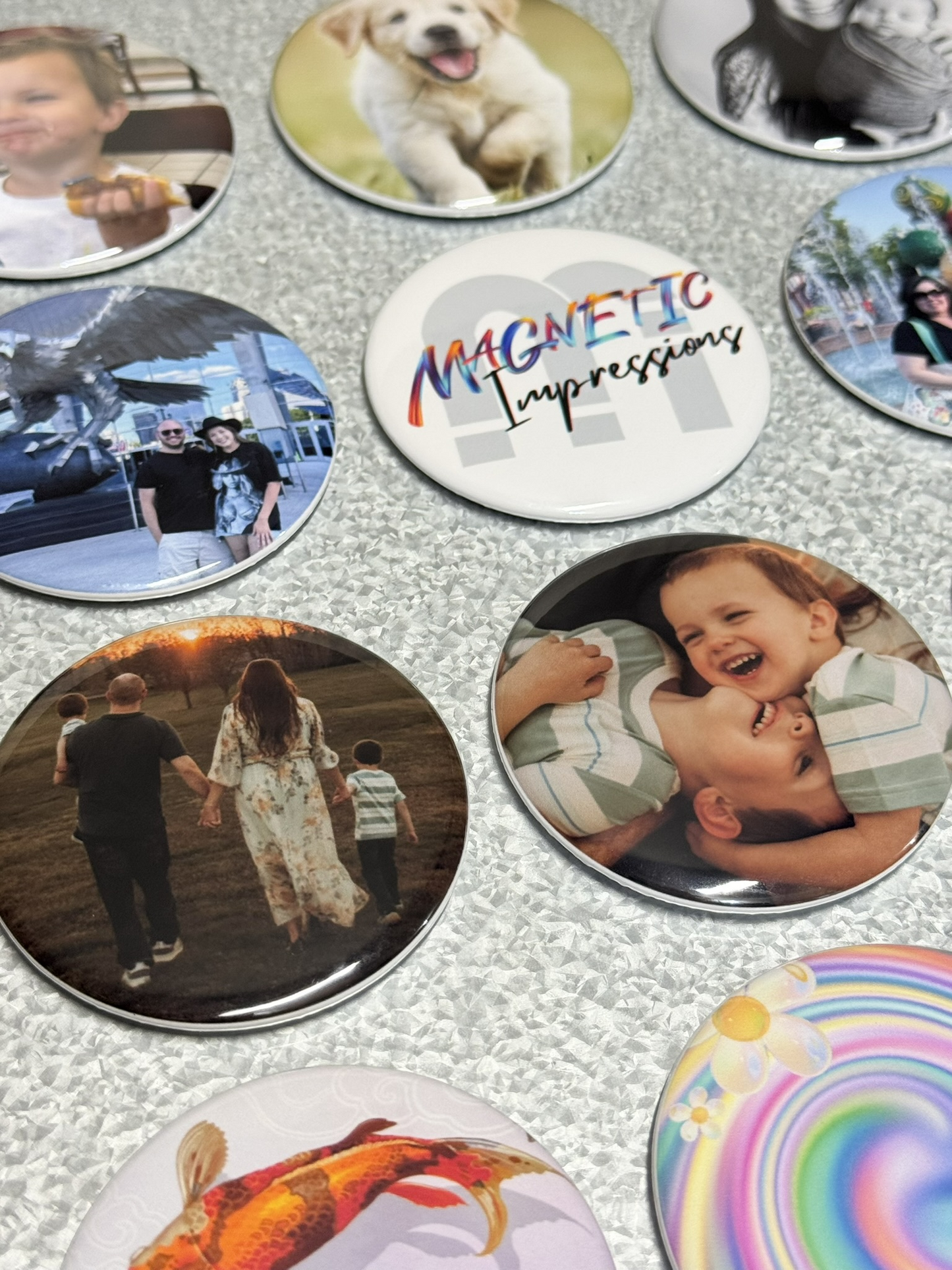 Custom Circle Photo Magnets
